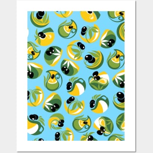 Olives pattern texture Posters and Art